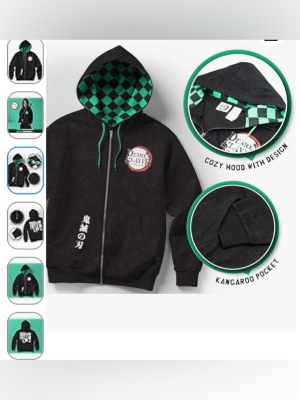 Taking Offers Demon Slayer official no longer made Black marble Zip Hoody +pants